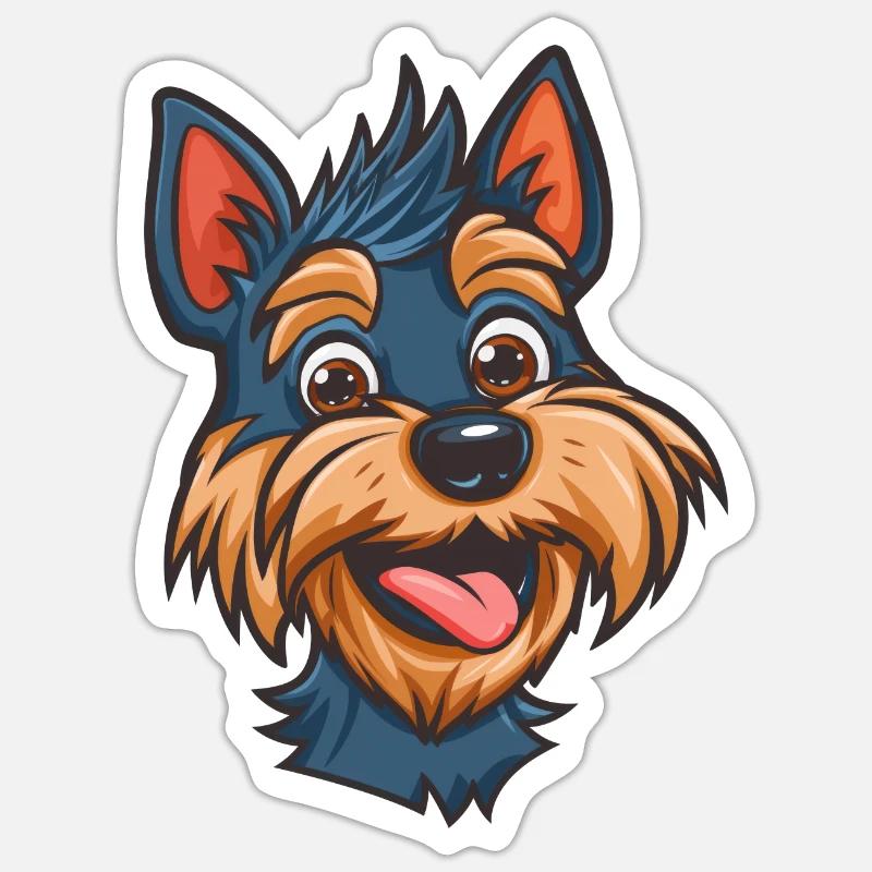 Terrier australien | Terrier australien - Sticker taille S (10 x 10 cm) - blanc mat