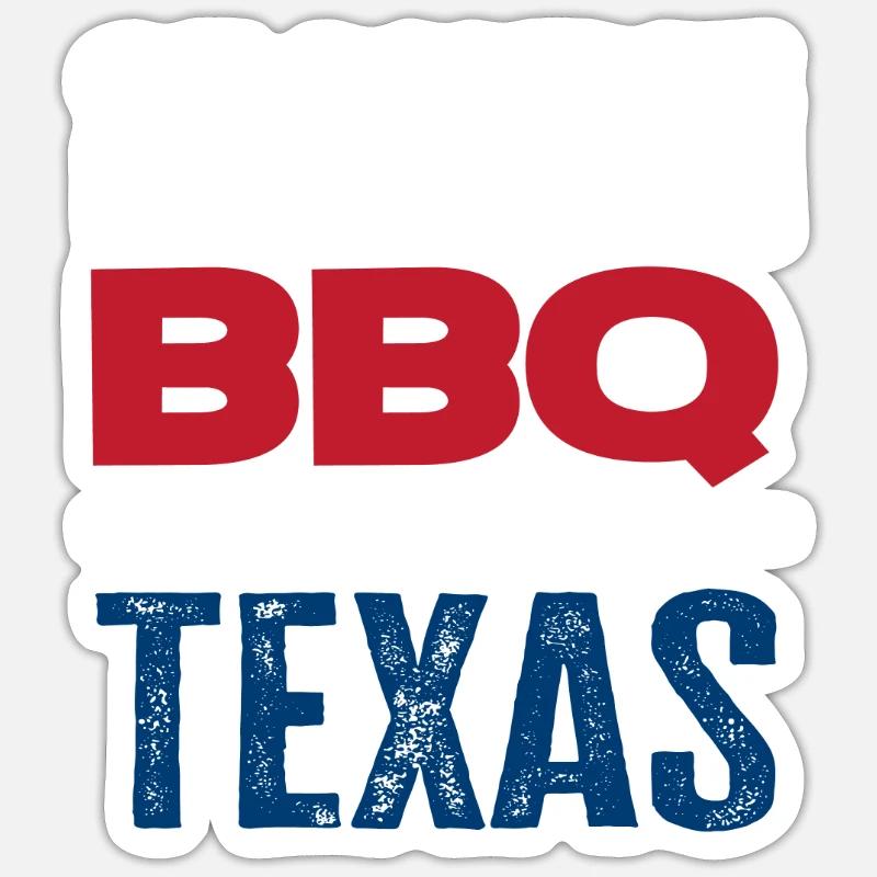Texas Grilling Texans - Sticker size S (10 x 10 cm) - white matte