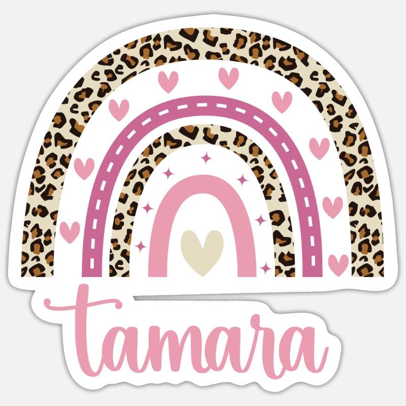 Tamara Regenbogen Name Geburtstag Tamara Sticker Größe S (10 x 10 cm)