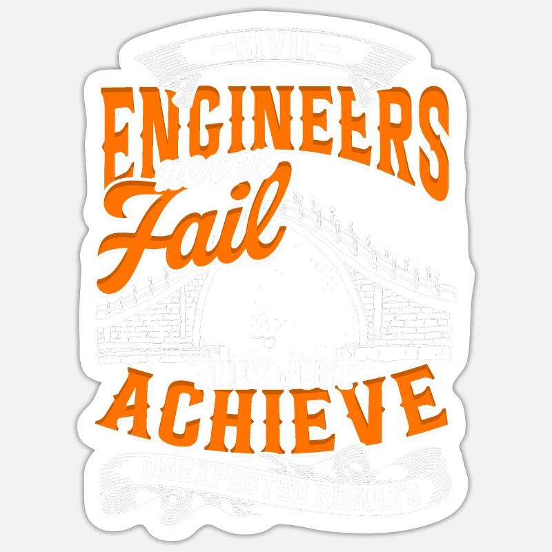 Bridge Engineer Civil Engineering - Sticker size S (10 x 10 cm) - white matte
