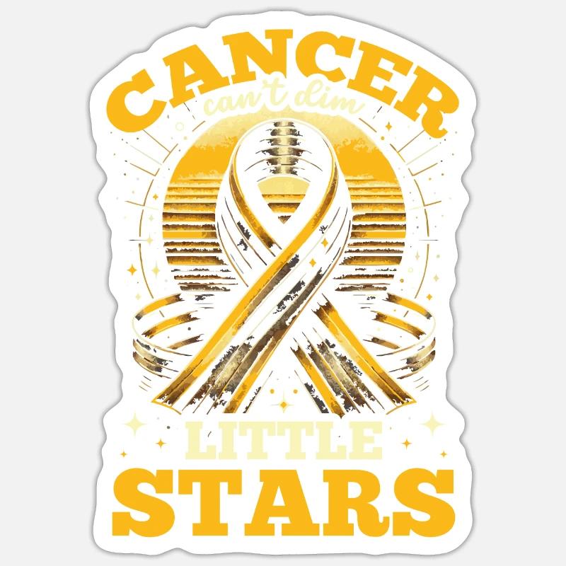 Aufklärung über Krebs im Kindesalter, Chemo, Krebs bekämpfen Sticker Größe S (10 x 10 cm)