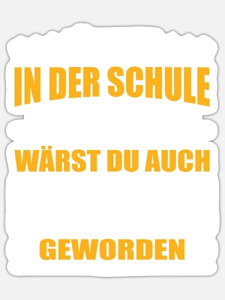 Hättest Du Mal In Der Schule Aufgepasst Konnditor - Sticker Größe S (10 x 10 cm) - Mattweiß