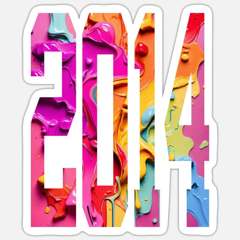 BUNT 12E ANNIVERSAIRE 2014 - Sticker taille S (10 x 10 cm) - blanc mat
