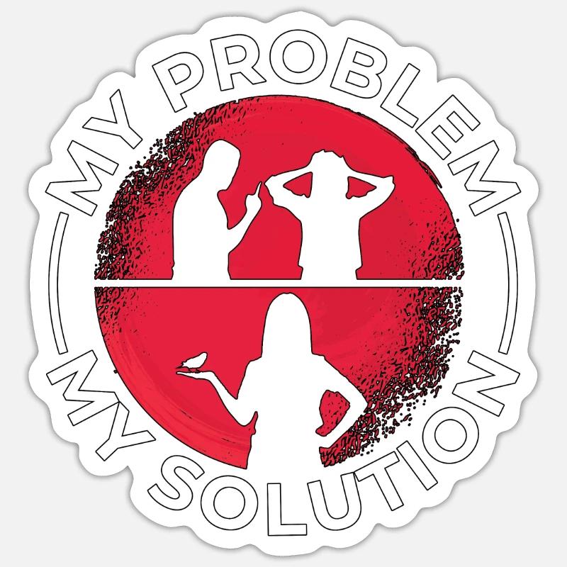 Budgie Lover My Problem My Solution Pictogram Mom Sticker size S (10 x 10 cm)