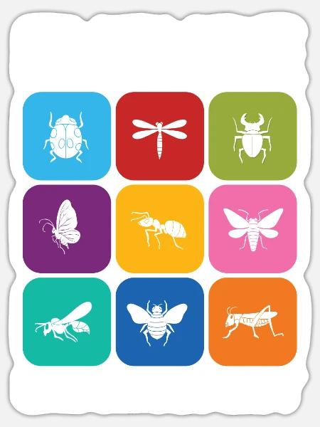 Future Entomologist - Sticker Größe S (10 x 10 cm) - Mattweiß