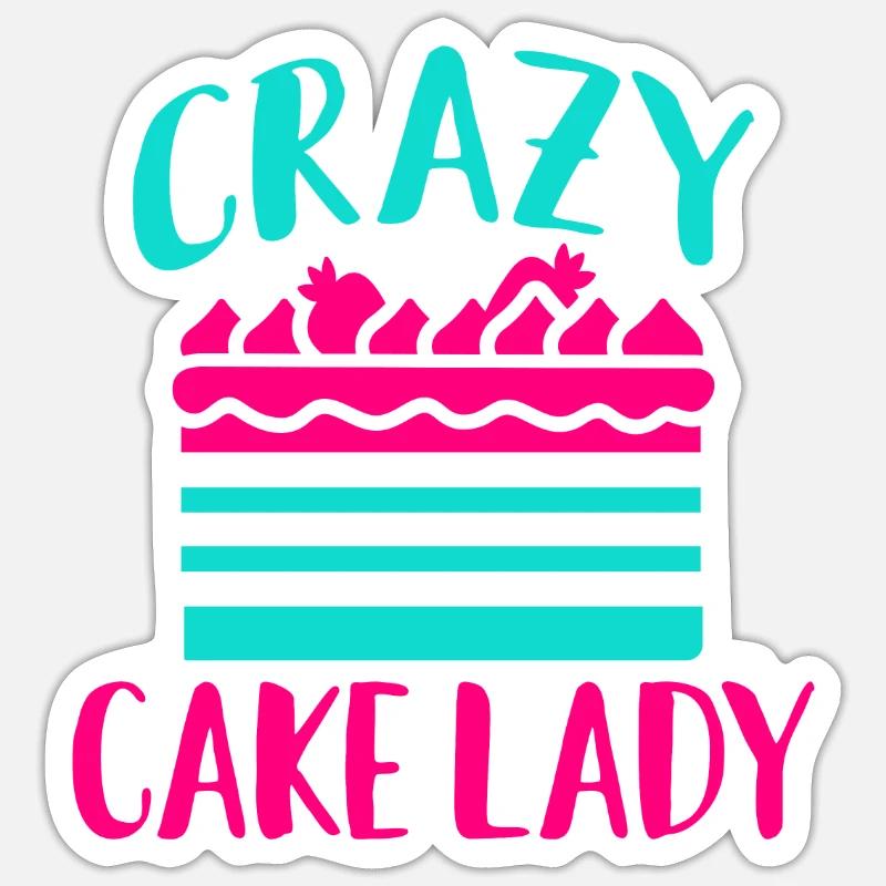 Cake Lover Cake Gift - Sticker Größe S (10 x 10 cm) - Mattweiß
