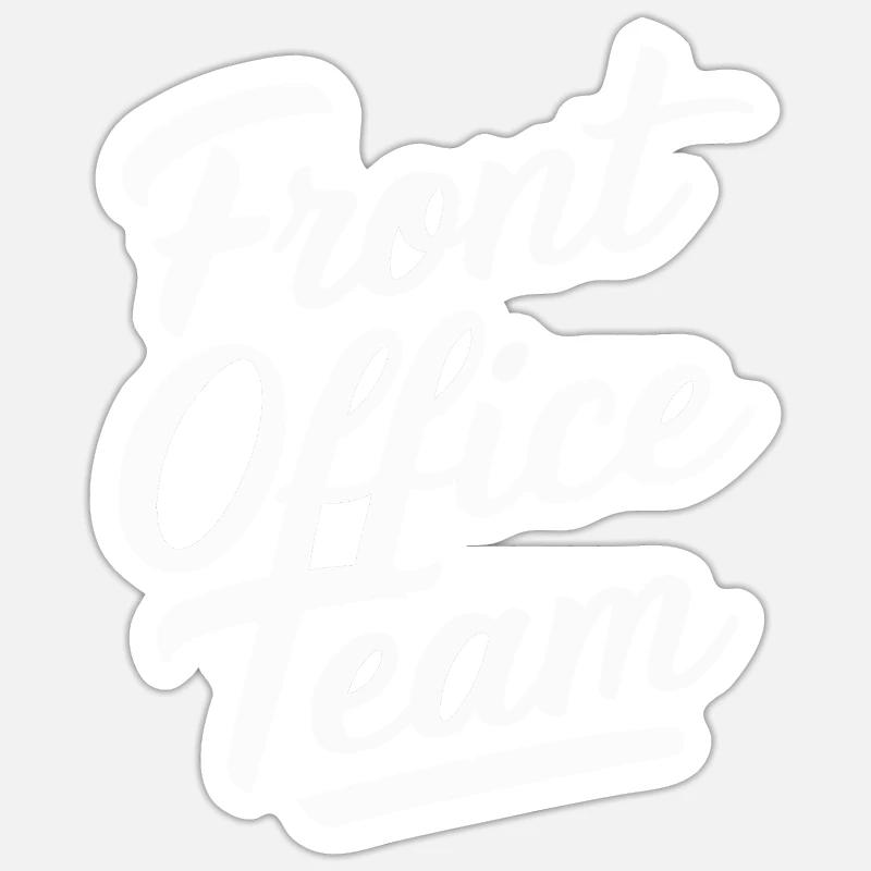 Front Office Schule Sekretärin - Sticker Größe S (10 x 10 cm) - Mattweiß