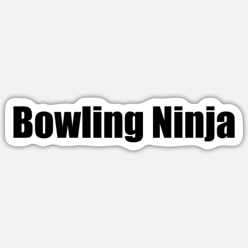 Bowling - Bowling Ninja - Sticker size S (10 x 10 cm) - white matte