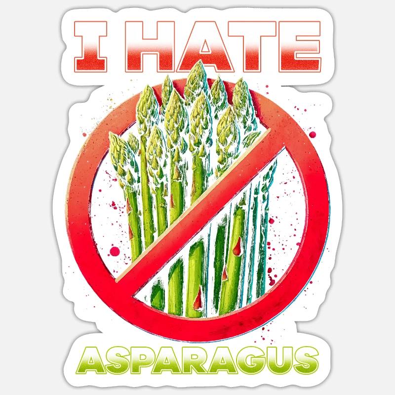 I hate asparagus Sticker size S (10 x 10 cm)