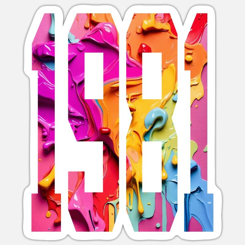 BUNT 45E ANNIVERSAIRE 1981 - Sticker taille S (10 x 10 cm) - blanc mat