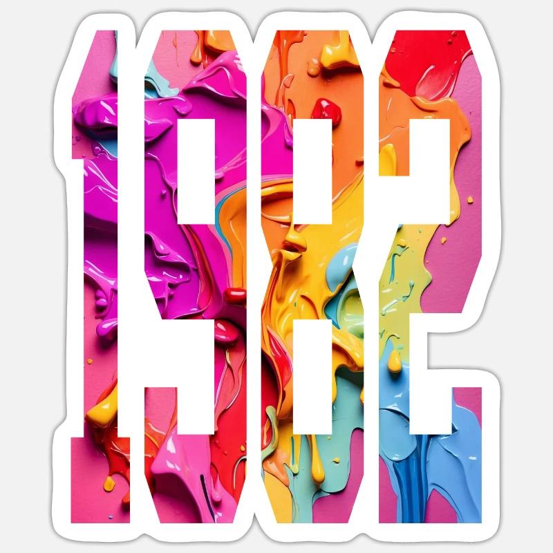 BUNT 44E ANNIVERSAIRE 1982 - Sticker taille S (10 x 10 cm) - blanc mat