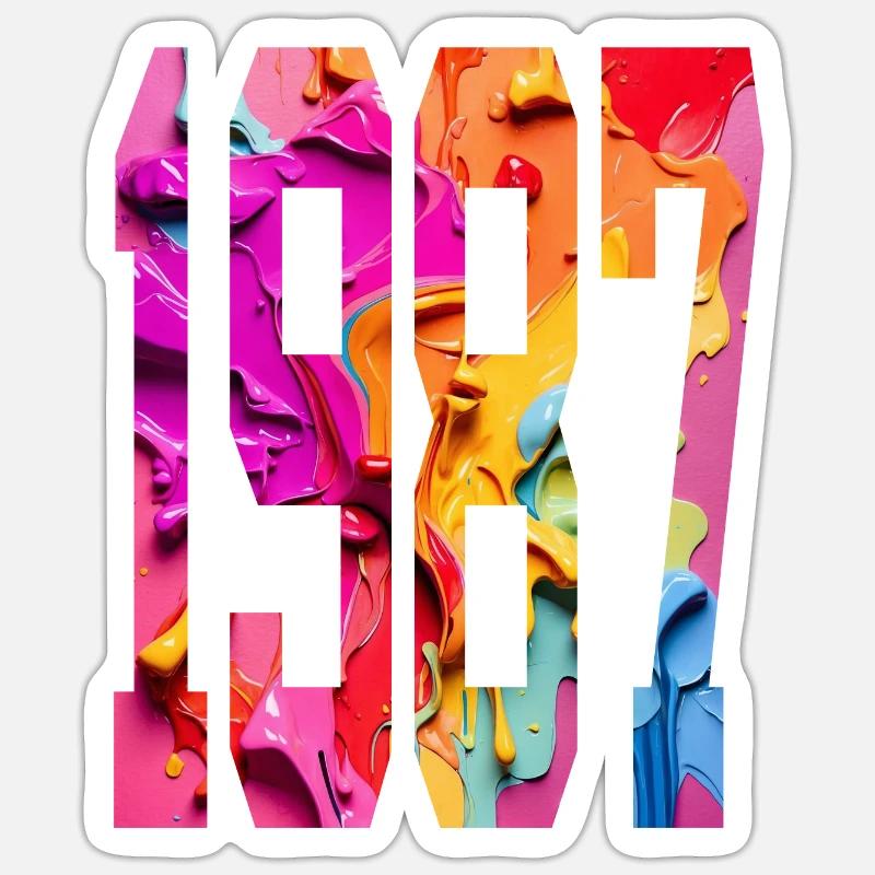 BUNT 39E ANNIVERSAIRE 1987 - Sticker taille S (10 x 10 cm) - blanc mat