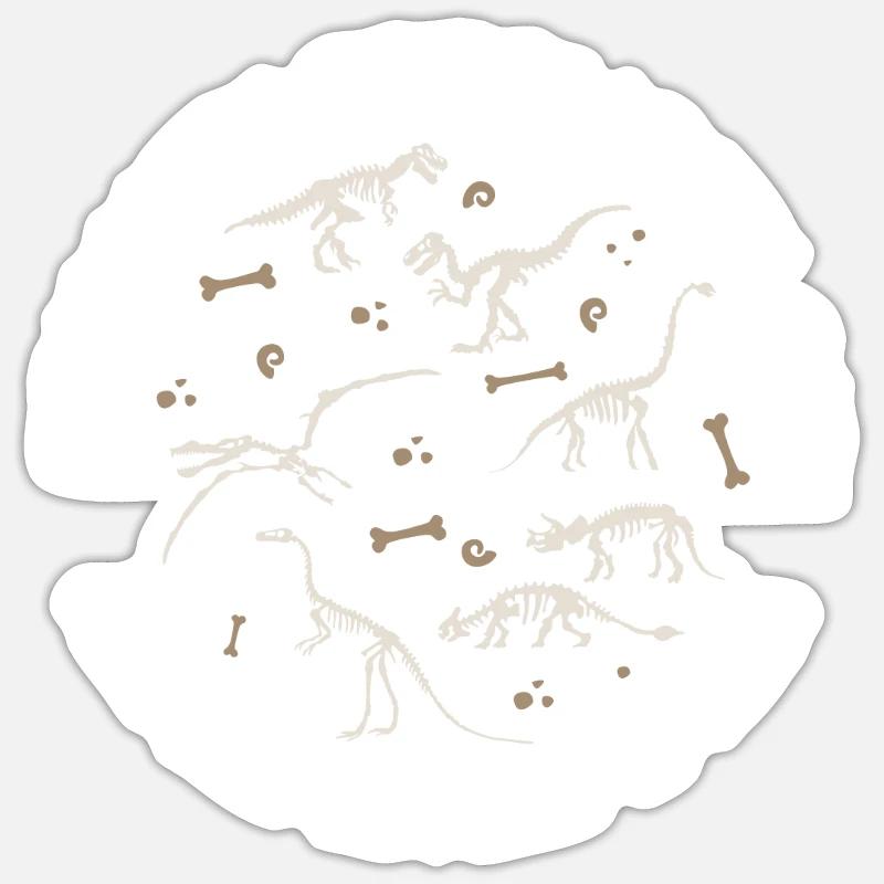 Dinosaurs Didn't Learn Math Funny Mathematics - Sticker Größe S (10 x 10 cm) - Mattweiß