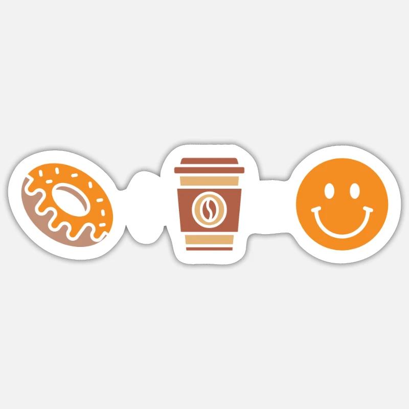 Doughnut Sticker size S (10 x 10 cm)