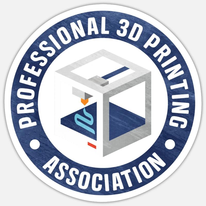Impression 3D - Sticker taille S (10 x 10 cm) - blanc mat