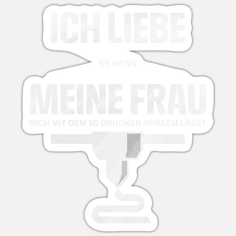 3d printing - Sticker Größe S (10 x 10 cm) - Mattweiß