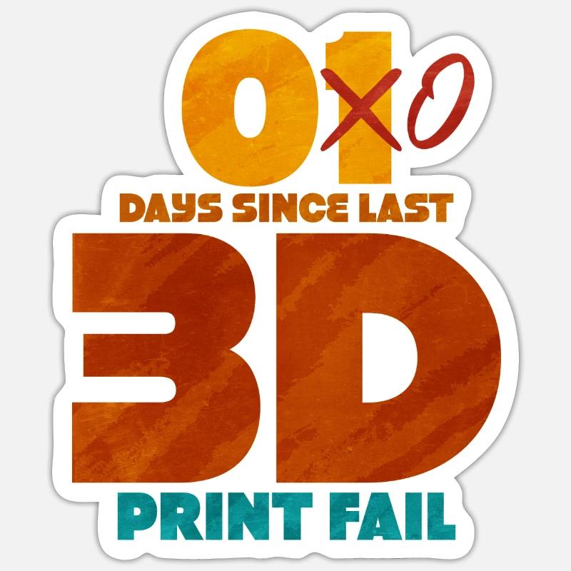 Impression 3D Sticker taille S (10 x 10 cm)