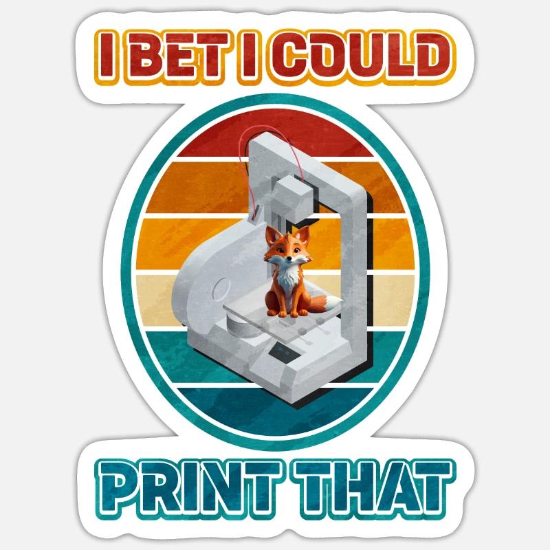 Impression 3D Sticker taille S (10 x 10 cm)