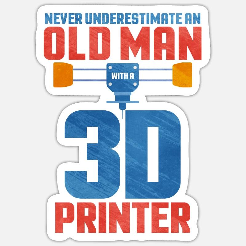 Impression 3D - Sticker taille S (10 x 10 cm) - blanc mat