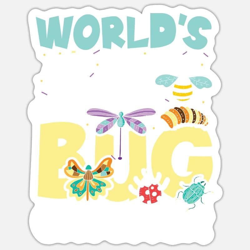 World's Best Bug Catcher - Sticker Größe S (10 x 10 cm) - Mattweiß