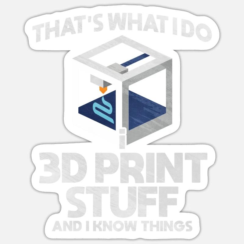 Impression 3D Sticker taille S (10 x 10 cm)