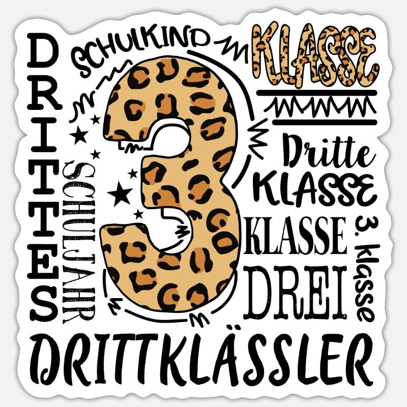 3.Klasse Sticker Größe S (10 x 10 cm)