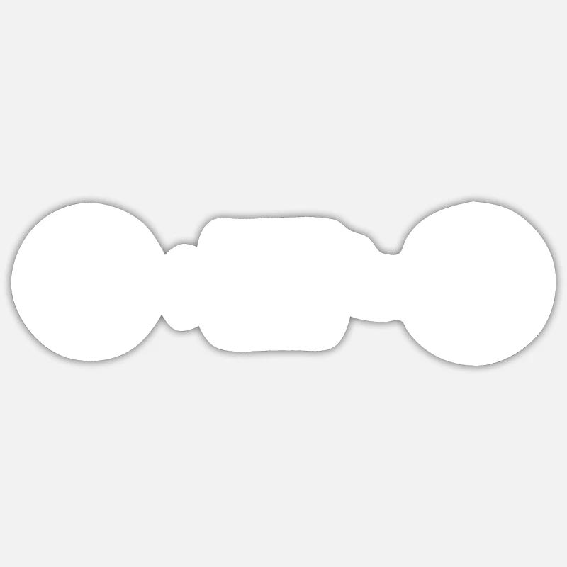 Donut - Sticker Größe S (10 x 10 cm) - Mattweiß