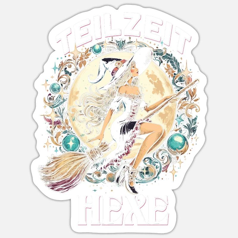 Part-time Witch Sticker size S (10 x 10 cm)
