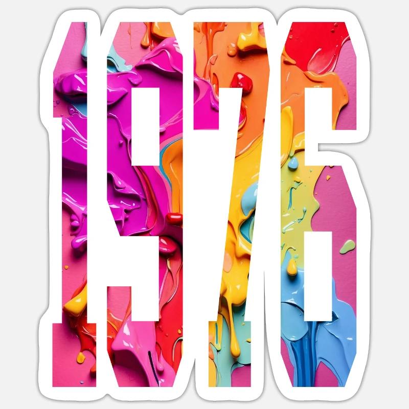 BUNT 50E ANNIVERSAIRE 1976 - Sticker taille S (10 x 10 cm) - blanc mat