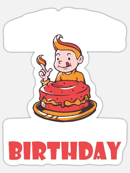 Cake Lover Cake Gift - Sticker Größe S (10 x 10 cm) - Mattweiß