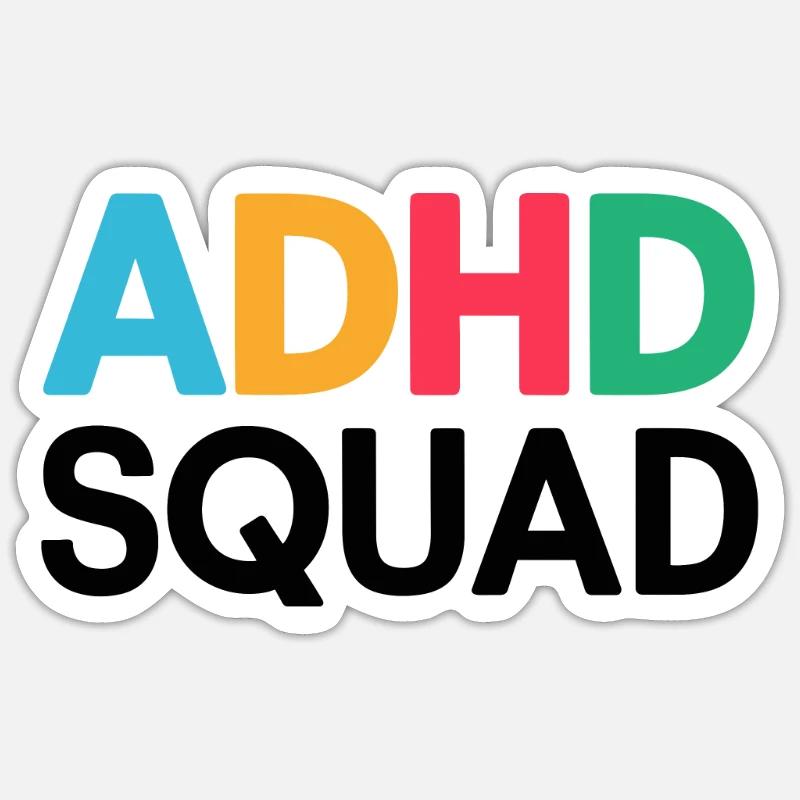 Neurodiversity Neurodiverse Hyperactivity ADHD - Sticker size S (10 x 10 cm) - white matte
