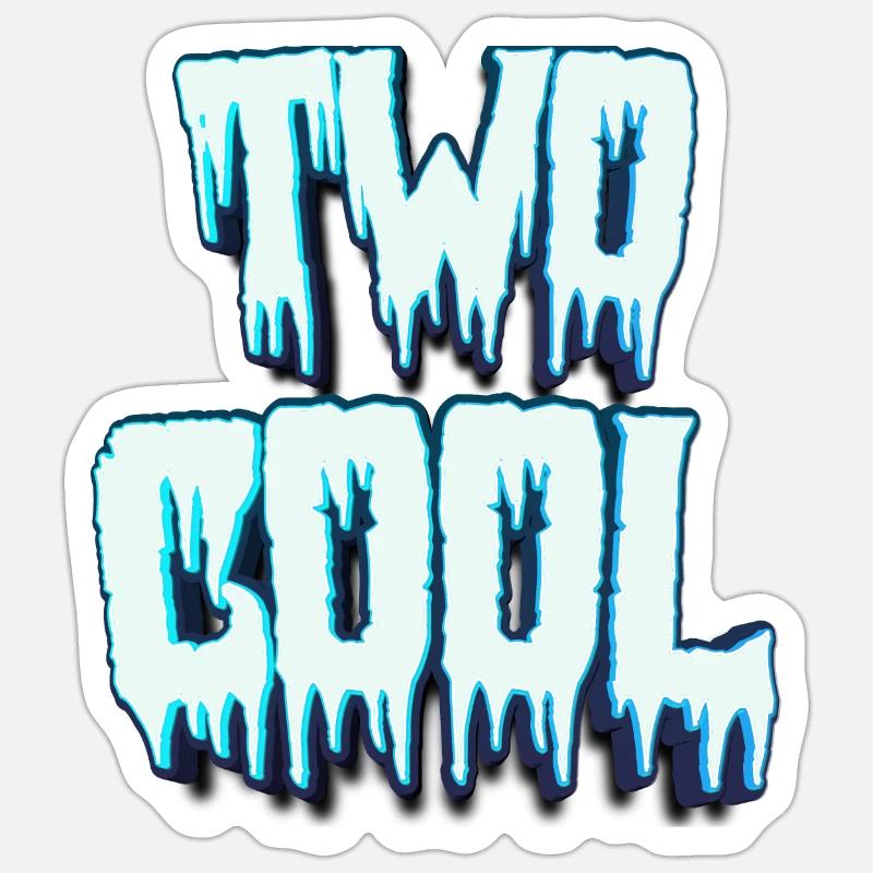 Two cool - 2. Geburtstag Sticker Größe S (10 x 10 cm)