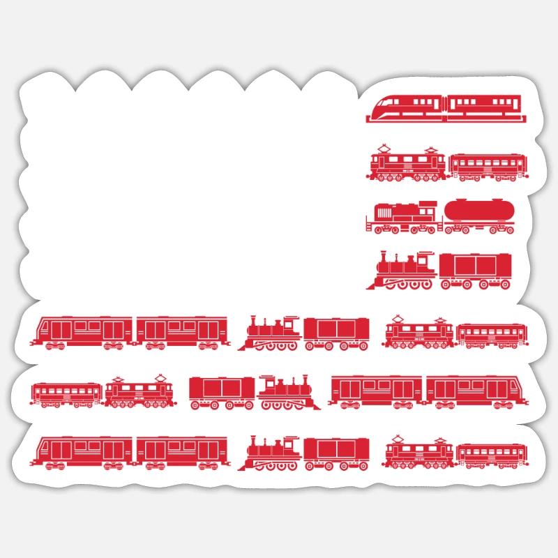 Drapeau des États-Unis Train Trains Hobby Train Spotter - Sticker taille S (10 x 10 cm) - blanc mat