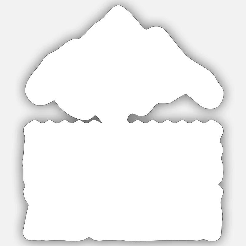 mountains berge are calling - Sticker size S (10 x 10 cm) - white matte