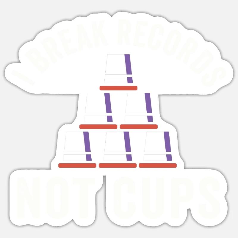 Sport Stacking Stacks Stacked Speed Cup Sticker size S (10 x 10 cm)
