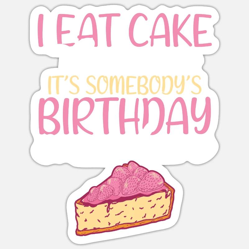 Cake Lover Cake Gift - Sticker size S (10 x 10 cm) - white matte
