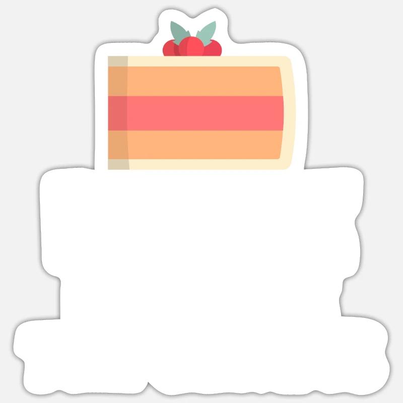 Cake Lover Cake Gift - Sticker size S (10 x 10 cm) - white matte