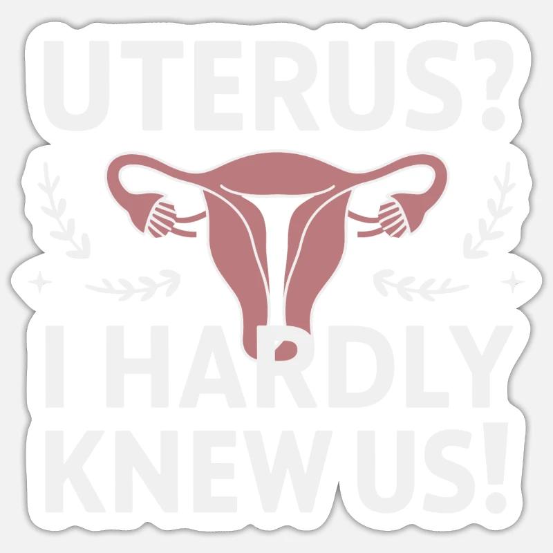 Hystérectomie pour restaurer la - Sticker taille S (10 x 10 cm) - blanc mat