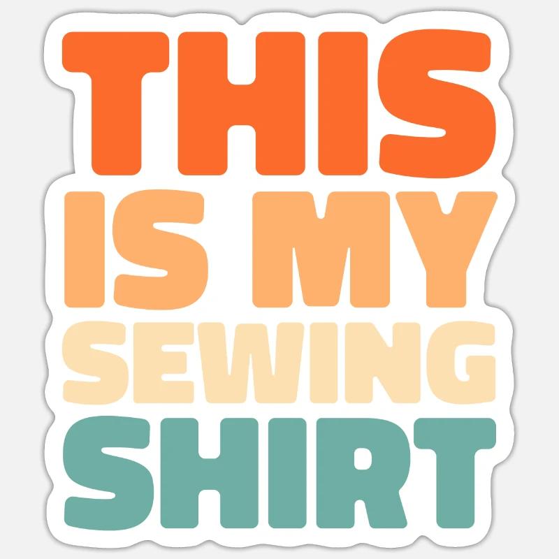 Sewing Sewing Machine - Sticker size S (10 x 10 cm) - white matte