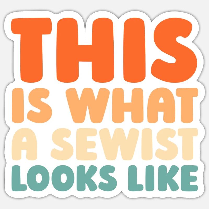 Sewing Sewing Machine Sticker size S (10 x 10 cm)