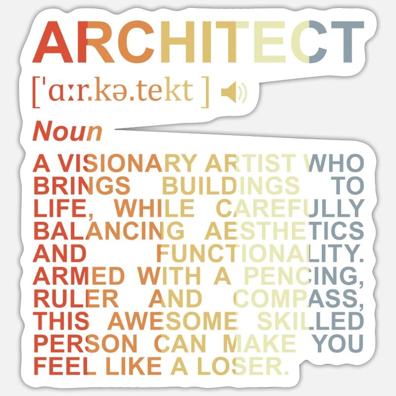 Architecte Explication des termes Sticker taille S (10 x 10 cm)