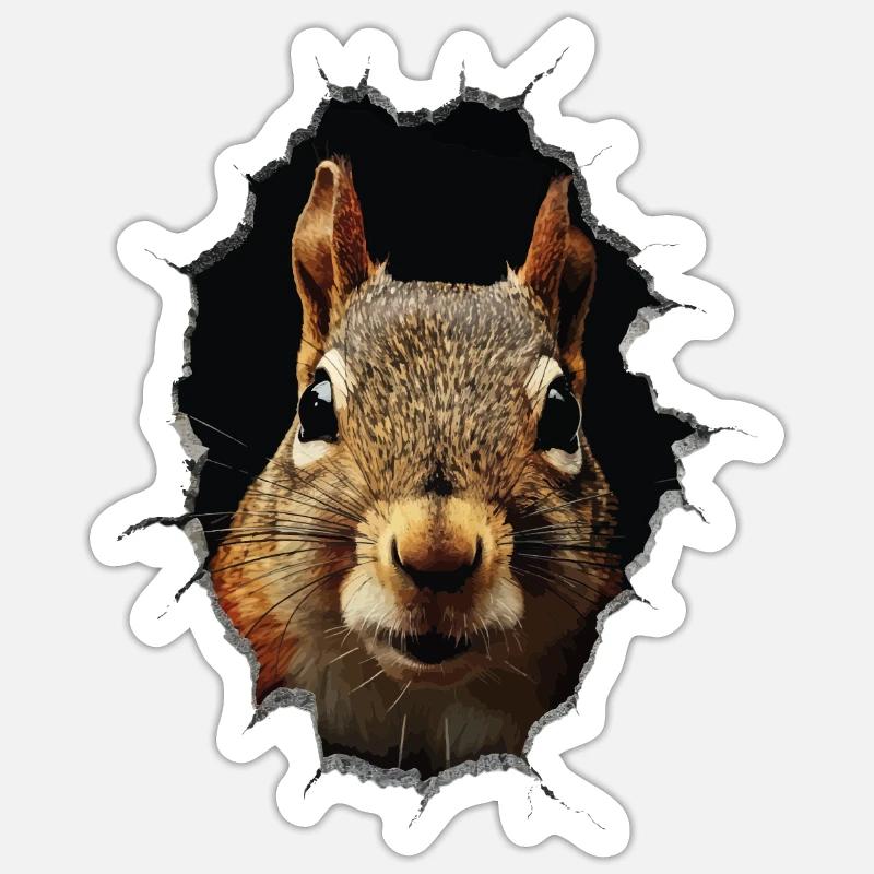 Squirrel Sticker size S (10 x 10 cm)