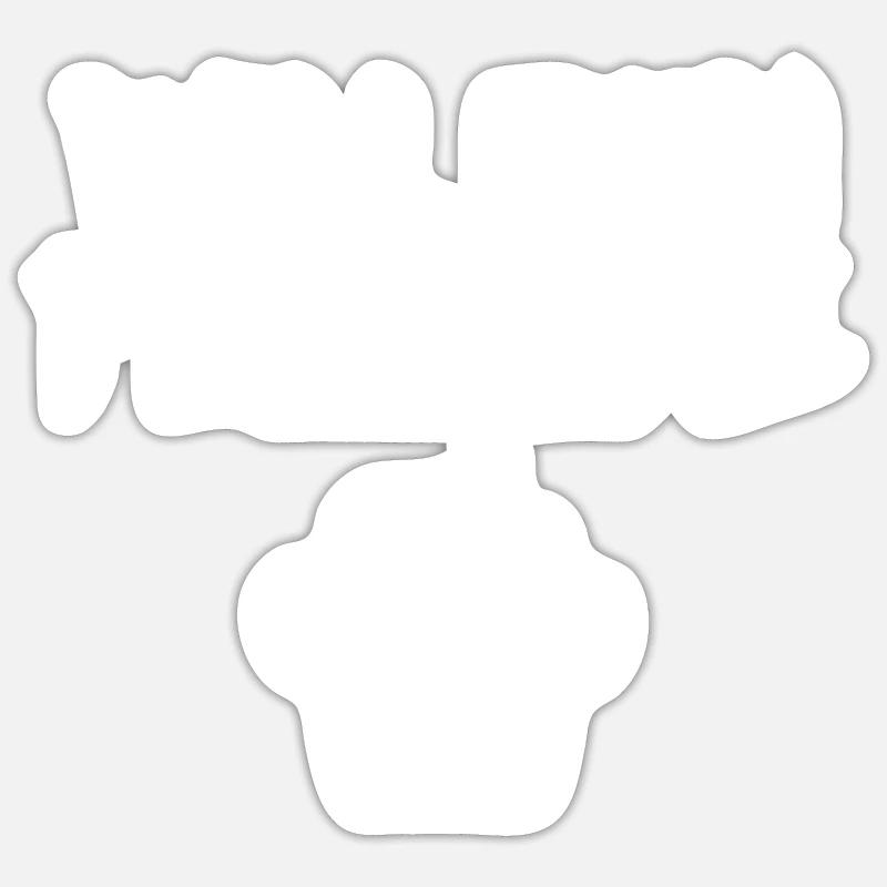 Cake Lover Cake Gift - Sticker size S (10 x 10 cm) - white matte