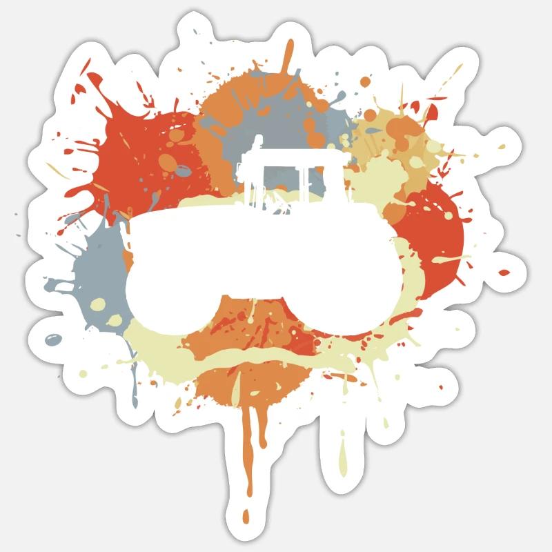 Tractor Graffiti Sticker size S (10 x 10 cm)