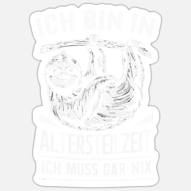 Partial retirement ATZ - Sticker size S (10 x 10 cm) - white matte