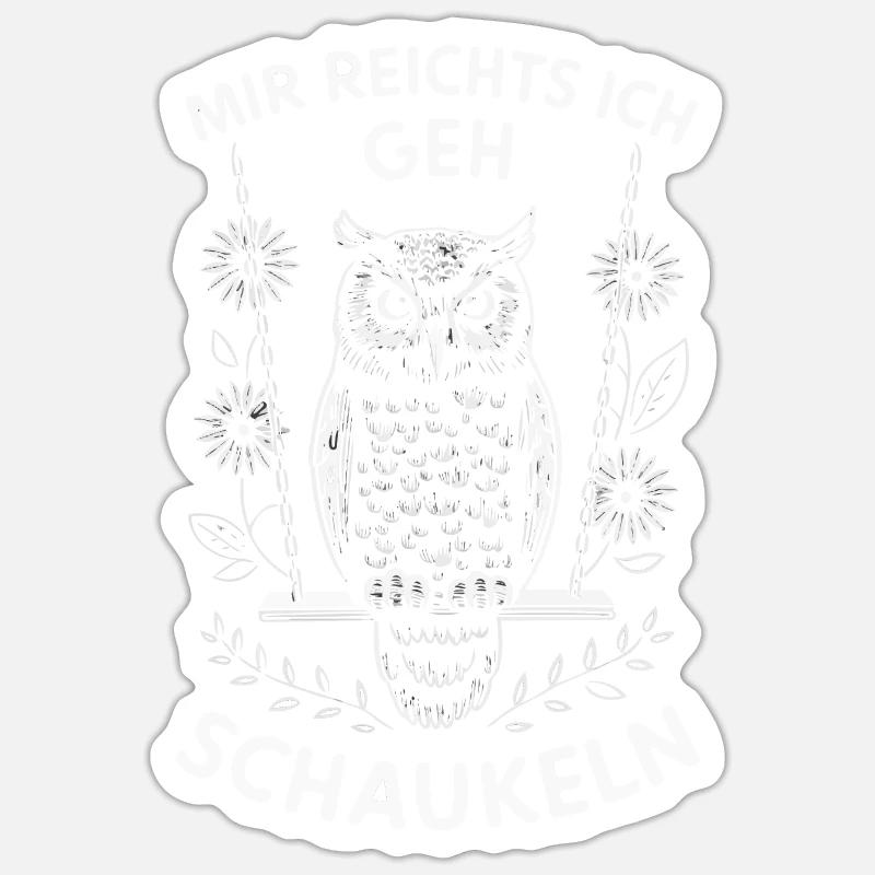 Nachteule Eule Eulen Vogel Sticker Größe S (10 x 10 cm)