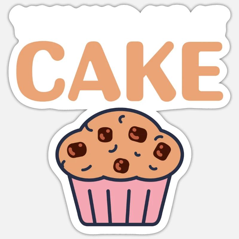 Cake Lover Cake Gift - Sticker size S (10 x 10 cm) - white matte