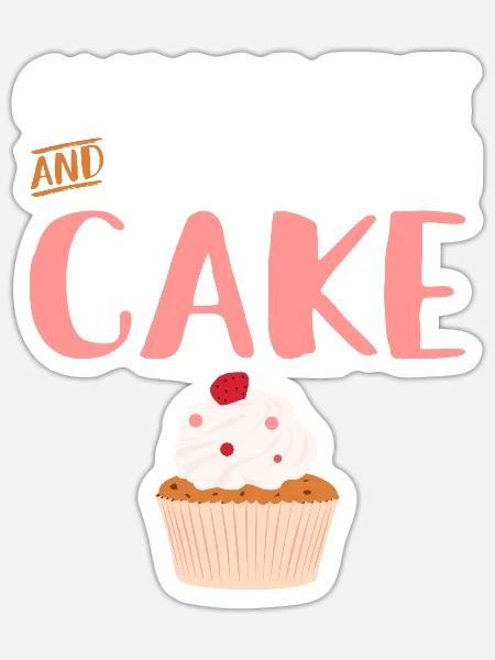 Cake Lover Cake Gift - Sticker Größe S (10 x 10 cm) - Mattweiß