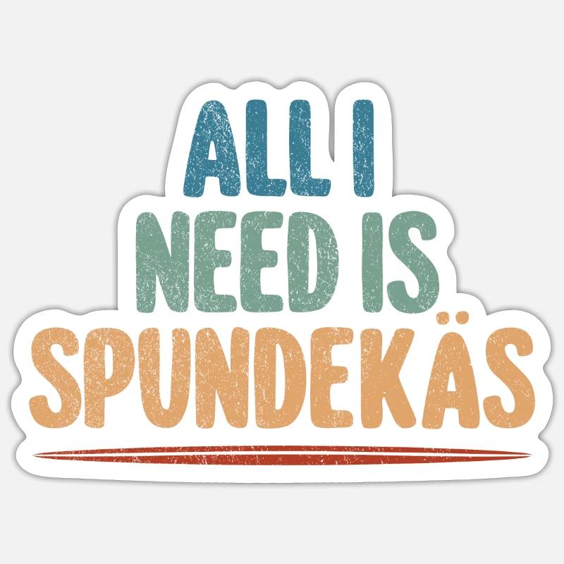 Spundekäs Mayence Cuisine dialectale Meenz - Sticker taille S (10 x 10 cm) - blanc mat