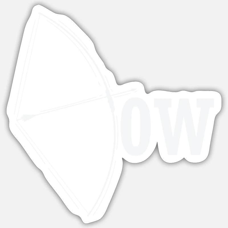 Archery Bow - Sticker size S (10 x 10 cm) - white matte